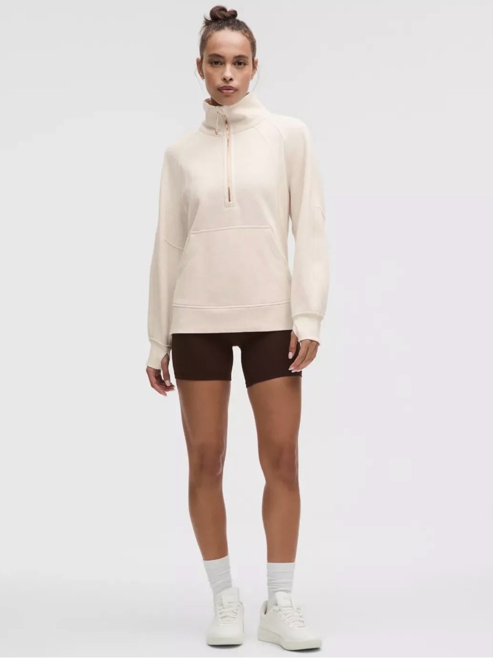 Lululemon Women's Scuba Oversized Funnel-Neck Half-Zip Long - M/L